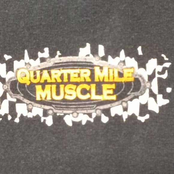 Quarter Mile Muscle Mens XL Short Sleeve Black T-Shirt - Picture 2 of 7